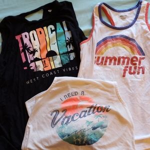 3 size 10 girls summer tanks